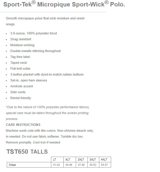 Juicy Roger TALL Micropique Sport-Wick Polo